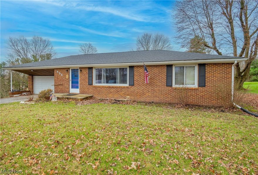 Welcome home to 435 East Pidgeon Road! Enjoy first floor living in this three bedroom, one bathroom brick ranch sitting on a beautiful full acre lot! Enter into a spacious living room and continue into an updated kitchen complete with all appliances and space for dining. Three great sized bedrooms and an updated full bathroom finish out the main level. The walk out basement features a laundry area and loads of storage space. Washer/dryer convey. 1 year home warranty included for your peace of mind. Notable updates include: New lighting in the master. Garage door and opener 2023. Waterproofed basement 2020. Well pump, microwave, dishwasher, roof, electrical panel, and electrical service box - all 2020. Don't miss your opportunity to own this home. Schedule your private viewing today!