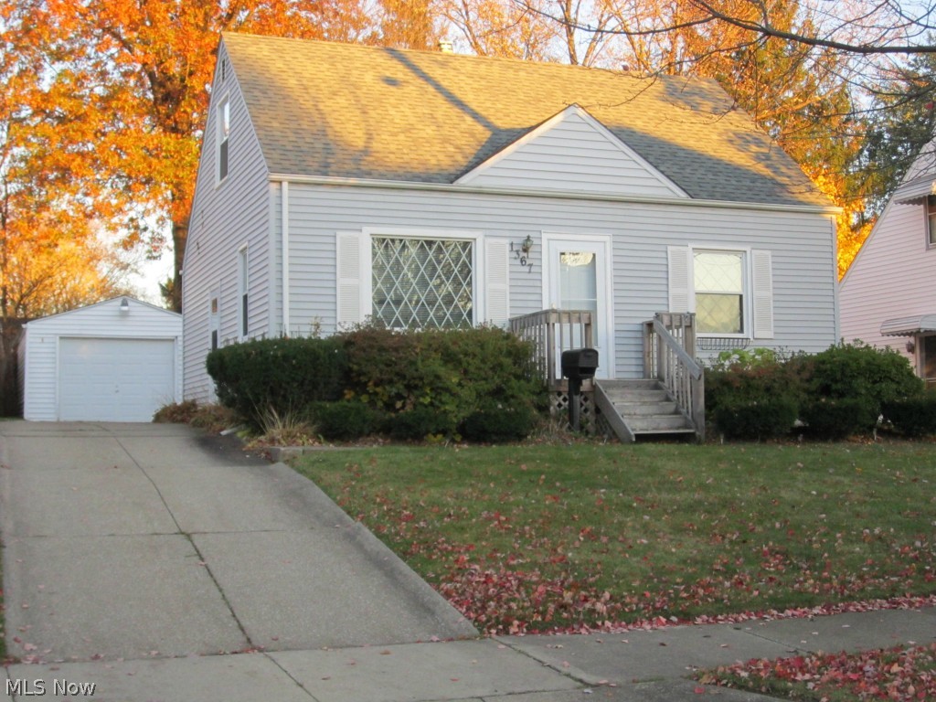 Quiet neighborhood. Area of well kept homes. Well maintained cape with many updates. Clean and no work to do here. Textured ceilings. Neutral decor, carpeted throughout.Eat-in kitchen- stove, microwave, refrigerator.Newer windows, glass block windows, roof on house -2007, roof on garage-2008, 1.5 car detached garage, washer and dryer in laundry area. Basement finished. Updated wiring.Central air. Privacy fence. Close to all major conveniences.This is a must see. Fast possession.