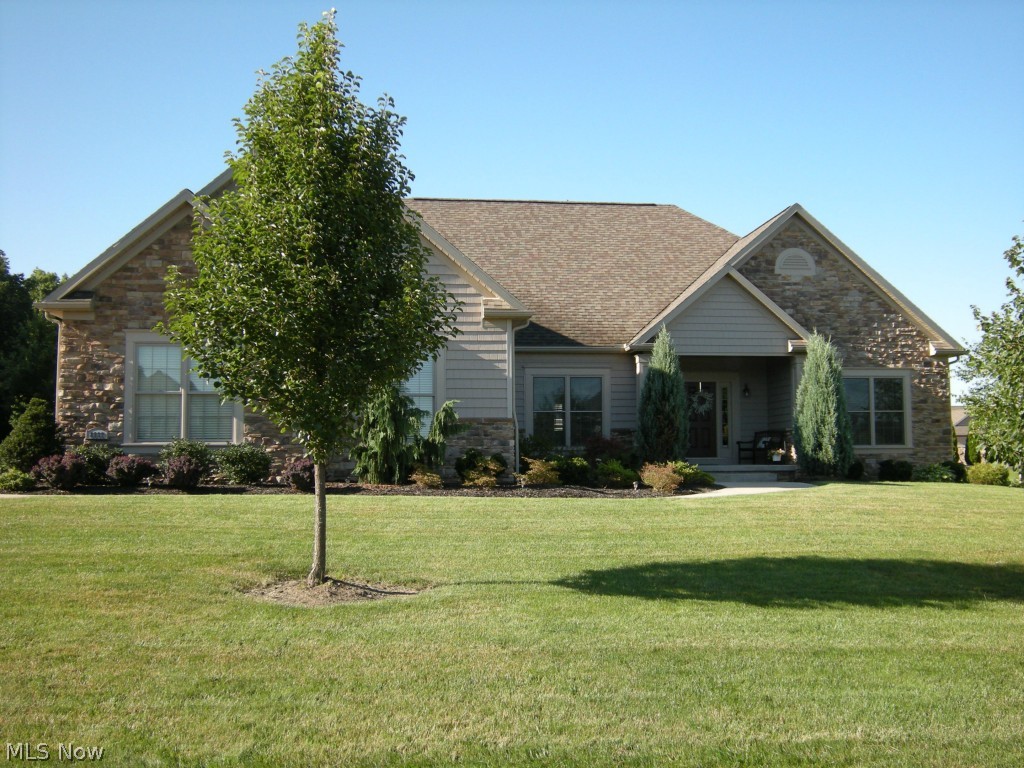 Welcome to this quality built , very cool, custom built home ranch!!! Conveniently located in Jackson Twp. Very open floor plan with foyer entry open to great room with fireplace, formal dining ( currently used as living rm), office and fabulous kitchen/dining area with stainless appliances, granite, hardwood floor and loads of counter and cupboard space. Doors to lovely patio and pergola and nicely landscaped lot. Split bedroom design-master suite with walk-in, bath with jacuzzi tub and tile shower - double granite vanities. 1st floor laundry, 2br/full bath with granite other end of home for privacy. Beautifully decorated and maintained throughout. Lots of storage! 3 car side load garage - this home is convenient to schools, shopping, parks, library, ymca!! Built by Memmer Homes. You will love it!
