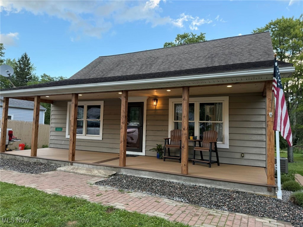 Completely renovated and move-in ready! Welcome to 111 Huntington Street--a beautifully updated 3-bedroom, 1-bath home in the heart of Chardon. Step inside to an inviting open floor plan featuring brand-new flooring throughout, updated trim, and a stunning, fully remodeled kitchen. Enjoy peace of mind with all-new mechanicals including furnace, A/C, ductwork, and hot water tank. Relax on the brand-new composite front porch or explore the potential of the spacious area above the detached garage, perfect for a future playroom, home office, or man cave. Located in a desirable neighborhood just minutes from local amenities, parks, and schools. Don't miss this incredible opportunity--make it yours today!