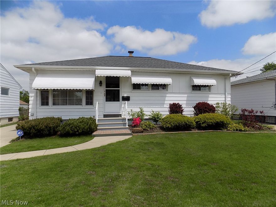 Meticulously Maintained Home That Has Been In The Same Family For 2 Generations! Pride Of Ownership Shows Throughout the Entire Home! Loads Of Updates!! Eat-In Kitchen Updated In 2014 Has Tile Backsplash, New Counter Tops and Comes With All Appliances! Sliders From the Kitchen Leads To Sunroom and Patio! Relax This Summer By The Fire Pit (It Stays!) and Enjoy The Landscaped Fenced Yard! The Main Bath Has Been Updated In 2014 With Tile Shower, Vanity, Sink and Flooring. Major Updates Done Including:  Roof (2003) Complete Tear-Off With 30 Year Shingle, Windows 2003, Hot Water Tank 2015 and Driveway 2000. Full, Finished Basement Has Large Rec Room, Family Room and Possible 4th Bedroom Or Office. Washer & Dryer Stay! Two Car Detached Garage. All Of This Plus the Owner Has Included A One Year Home Warranty! Great Location Close To Shopping, Freeway Access, Minutes To the Airport & Downtown Cleveland! Nothing To Do But Move In and Enjoy.