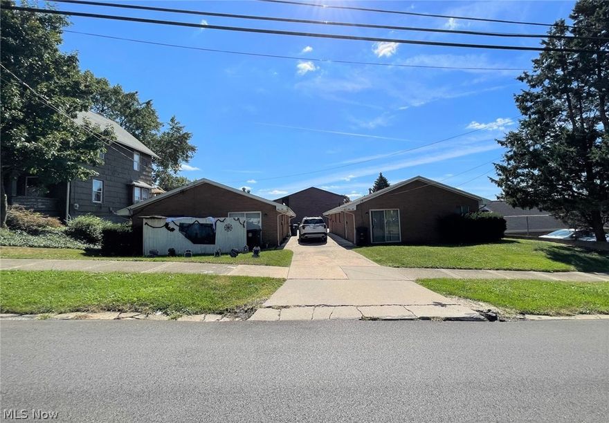 Two brick, side-by-side duplexes each with 2 bedrooms and 1 bathroom. Range and refrigerator stay. Off street parking. Tenant pays gas and electric. Landlord pays water, sewer and trash. 100% occupancy. 24-hour showing notice.