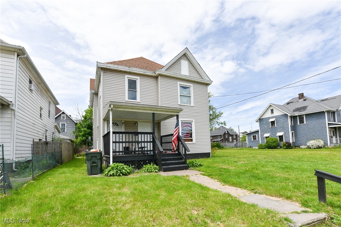 Renovated duplex! 2025 new kitchen, furnace, hot water tank, LVP laminate flooring, carpeting. Newer roof, siding and electric panel. Downstairs unit has 2 bedrooms, one full bath, living room, kitchen and access to the basement. Upstairs has one bedroom, one full bath, living room and kitchen. Two separate gas and water meters. Property has frontage on two separate roads 42 ft on High St and 21 ft on Queen Ct NW. One family member rents one unit for $800 a month and is month to month. Tenants pay all utilities including water. Upstairs unit is currently vacant.