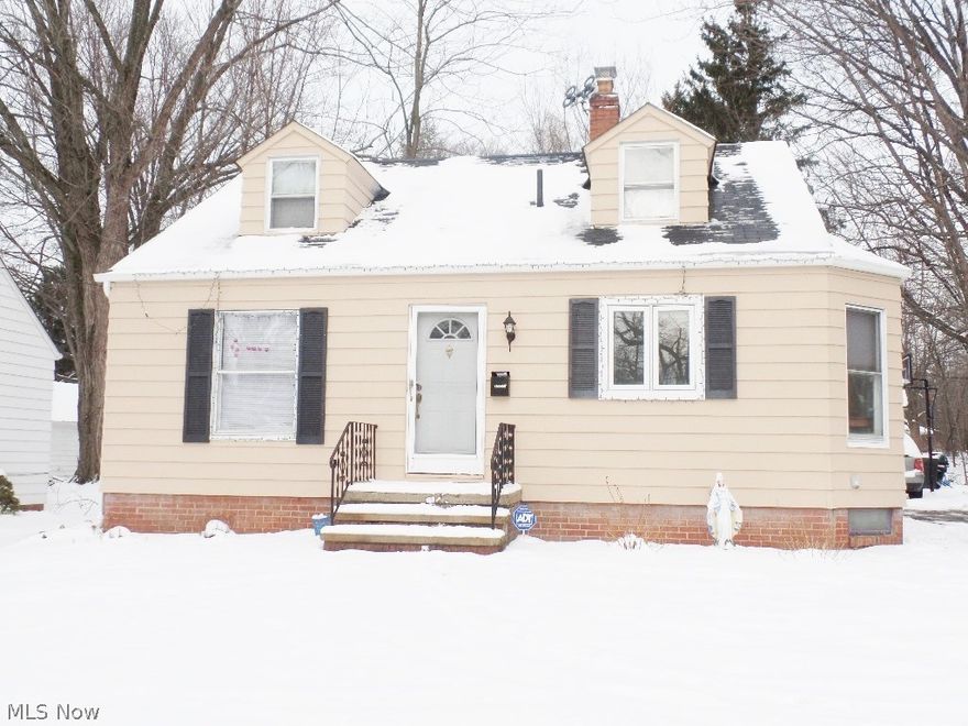 This 3 bedroom bungalow with newer eat in kitchen awaits you!  Super sharp laminate flooring in the living room and throughout the hall. A full bath on the main level as well as two bedrooms and generous sized bedroom on the second story with hard wood flooring! A full unfinished basement allows for more additional space if desired. A one car detached garage and a private back yard - make this home your own!