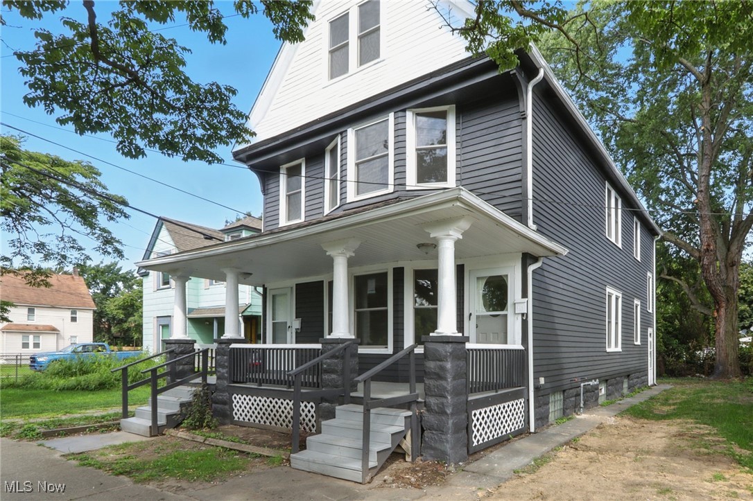 Welcome to this fully renovated foot duplex located in Gordon Square! This features 4 Bedrooms and 2 Full Bathrooms in the Upper unit and the Lower unit has 2 Bedrooms and 1 Full Bathroom. This has a NEW roof, ALL NEW vinyl windows, gutters and the exterior siding was just fully scraped and painted. The front porch has NEW railings, boards, ceiling and was fully painted as well! Both units have NEW LVP flooring, refinished hardwood flooring, full interior paint and trim and updated fixtures and vanities in each bedroom. The kitchens have new cabinets, new countertops and tile backsplash. The bathrooms have all new plumbing, tile backsplash, toilets, sinks, mirrors, lighting and more. The basement has 2 NEW Furnaces, 2x NEW Hot Water tanks, 2x NEW electrical panels, 2x NEW gas meters along with brand new gas lines ran throughout and more. Come check out 6912 Wakefield today!