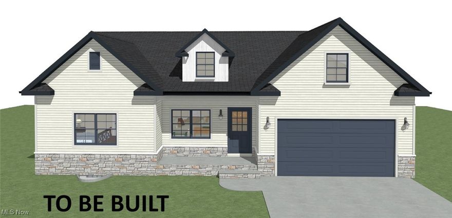 Incredible opportunity to build your dream home or vacation getaway! This nice sized lot is situated in the Roaming Shores community. The covered front porch greets you upon entry! The current plan includes three bedrooms, two full baths and an open floorplan with 9' ceilings. The large kitchen / dining combo will have high traffic engineered flooring, a large center island, granite counters and pantry. This space opens to the great room. The home has a rear slider to a 10'x10 concrete patio (completely customizable). The primary suite has a nice sized closet and full bath with cultured marble vanity and ceramic floors. The two secondary bedrooms with be carpeted and will share a full bath. The home features an attached two car garage and full, unfinished basement. Plenty of options available in this floorplan or work with the builder to choose another to better suit your preferences! Home comes with the opportunity to join the amenities of Rome Rock Association's Largest Privately owned Lake in all of Ohio, 470 acres! There are two beach clubs, heated pools, tennis courts, basketball, volleyball courts, baseball fields, marina, restaurant and a 3,500 clubhouse you can rent out for parties with a reservation. Enjoy fishing, jet skiing, boating, tubing, etc.