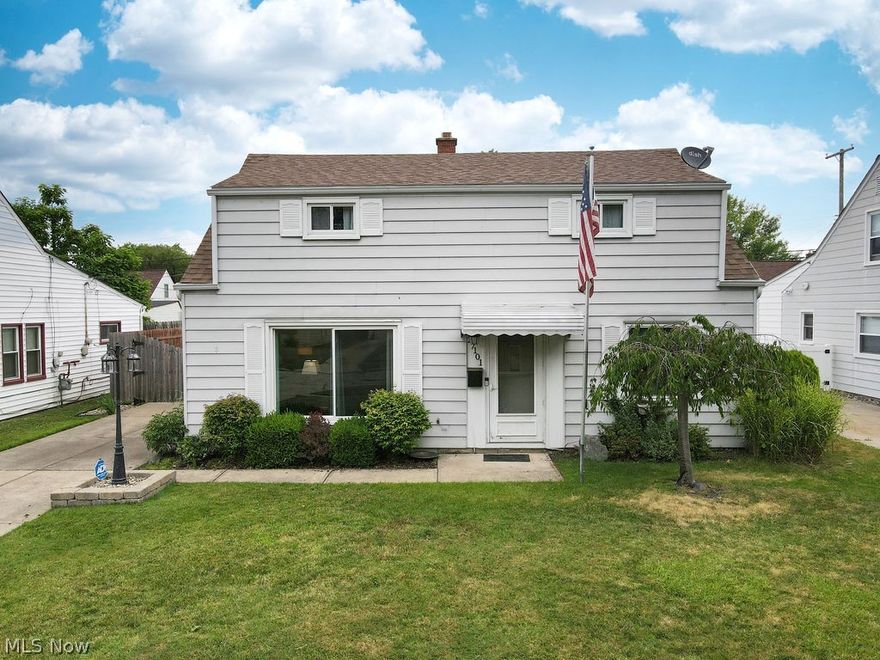 Welcome to this charming cape cod in the heart of Euclid,This cozy 4 bedroom 1 bath cape is a turnkey gem just awaiting your personal finishes to make this your home. The exterior of the home features a fenced in back yard with an attached deck for entertaining, a full tear off new roof in 2021, and leaf filter gutters recently installed.  The interior of the home has been freshly painted with all new Weather Seal windows and ADT alarm system. The first floor features a spacious living room with wood plank flooring and a large picture window, it opens into the bright eat-in kitchen with abundant white cabinetry, first floor laundry, new counter tops, and life-proof LVT flooring. Down the main hall you will find two spacious first floor bedrooms accompanied by an updated main floor full bath.Upstairs opens up to two full size bedrooms with ample storage and closet space. Whether you want to stay in out out there is no shortage of space to relax and unwind on this quiet little Euclid str