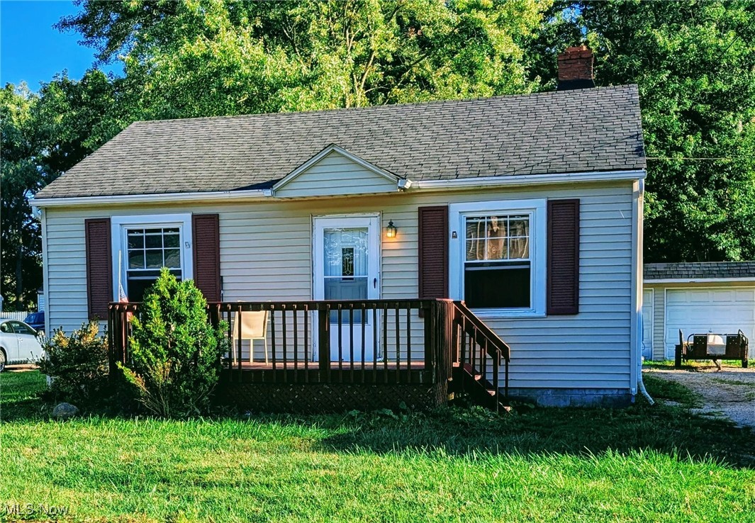 Two bedroom ranch with newer furnace, windows, refrigerator, dishwasher washer, dryer stay. Has a deep beautiful lot (60 x 360) plus a deck in the front and back of the house and a two-car garage. Easy to show.