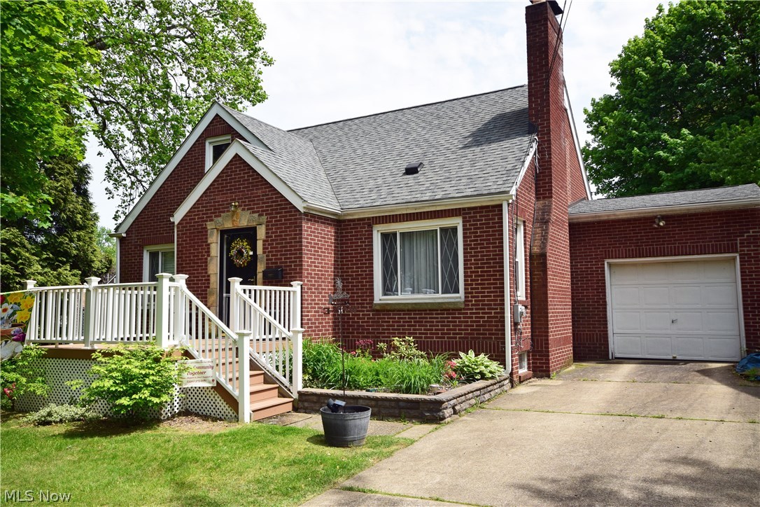 Not your average cape! This one has an open modern feel with a new kitchen, featuring stainless appliances and glass tiled back splash. Large dining area. Have your morning coffee on the spacious deck overlooking the pretty fenced yard. So many updates! Roof, gutter, furnace, central air, front and back decks, and kitchen all replaced in 2012. One car garage tandem car port in rear. This one comes with America's Preferred Home Warranty! Call Today to schedule your showing!