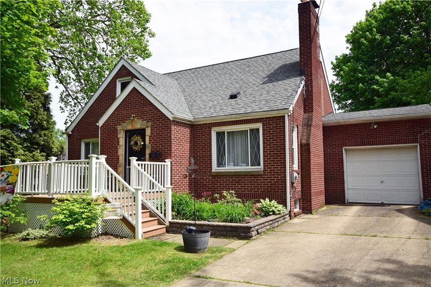 Not your average cape! This one has an open modern feel with a new kitchen, featuring stainless appliances and glass tiled back splash. Large dining area. Have your morning coffee on the spacious deck overlooking the pretty fenced yard. So many updates!  Roof, gutter, furnace, central air, front and back decks, and kitchen all replaced in 2012.  One car garage tandem car port in rear.  This one comes with America's Preferred Home Warranty!  Call Today to schedule your showing!