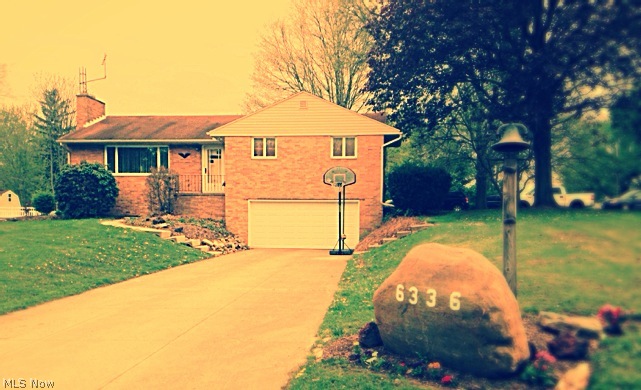 Super Clean, All brick 1512 sq ft ranch + an additional 630 sq ft sun room & rec room equals 2142 sq ft of living space. Situated on a corner lot in Terrace Hills Estates; this home features 3 bdrms & 2 full baths. A large living room w/ fireplace w/gas logs. Large updated 2012 fully appliance, eat in kitchen w/ ceramic flooring, lots of oak cupboards including pantry. Huge master bdrm w/fresh paint & newer carpet. Partially finished lower level w/new full bath 2014, completely redone rec room 2014, wood brn. fireplace, 12 ft bar, all new flooring. Work shop/exercise room & laundry room, all freshly painted. Also access to 2 car garage, hot & cold water, new garage door & fresh paint. An updated sun room w/access to additional 18 x 12 attached 1 car garage & newer deck leading to 27 ft round X 4 ft deep above ground pool. surrounded by a second newer deck. New 90% furnace 2012, air 7/2013, new hwt 2014, new gutters, down spouts & over hangs 2012. PRICED RIGHT!! HOT TUB DOES NOT STAY!