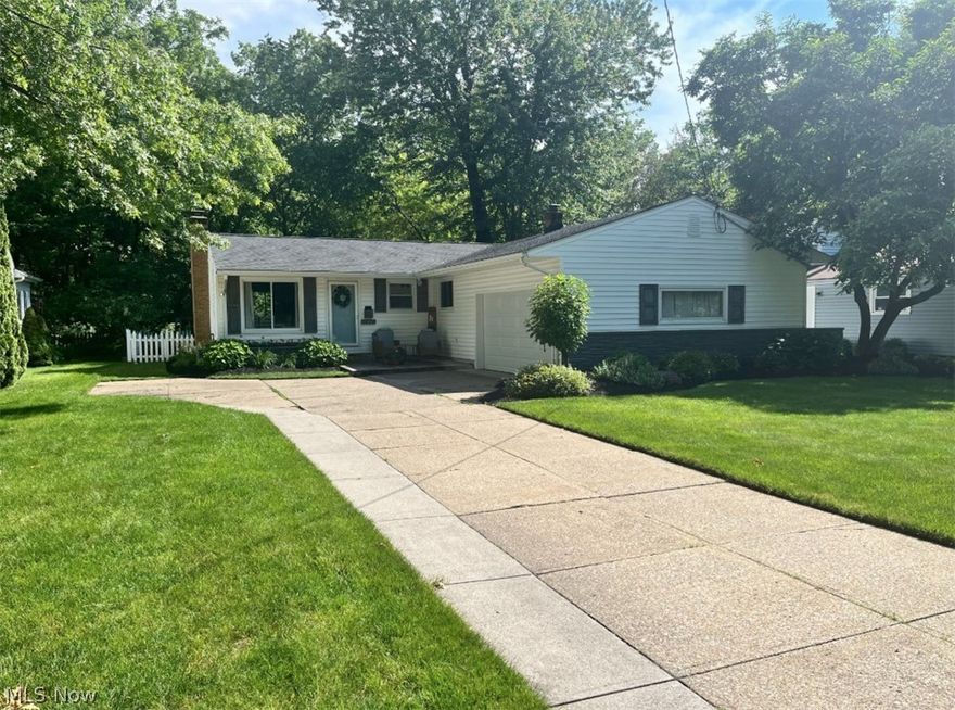 Welcome to this wonderfully updated one level home in the heart of beautiful North Olmsted! The inviting foyer opens to vaulted ceilings and an open concept to make entertaining spacious and modern. The neutral color scheme and gorgeous flooring make moving in and decor choice a simple endeavor! The kitchen area is complete with modern finishes and leads to a convenient laundry area. Bedrooms are spacious, and this home is complete with 2 beautiful FULL bathrooms, both with elegant, custom tile work. Updated appliances throughout:  The backyard area comes complete with a beautiful deck for entertaining, and a spacious fenced in yard. Owners took great pride in keeping a green, healthy lawn, that was meticulously maintained. Located near shopping, restaurants, parks, and major highways, providing easy access to everyday amenities and commuting routes. NEW AC, NEW Washer and Dryer, NEW furnace. Heated Garage! Insulated garage door, Roof (2019), Dishwasher (2025). Truly a lovely home, awaiting its new owner! Easy to show!