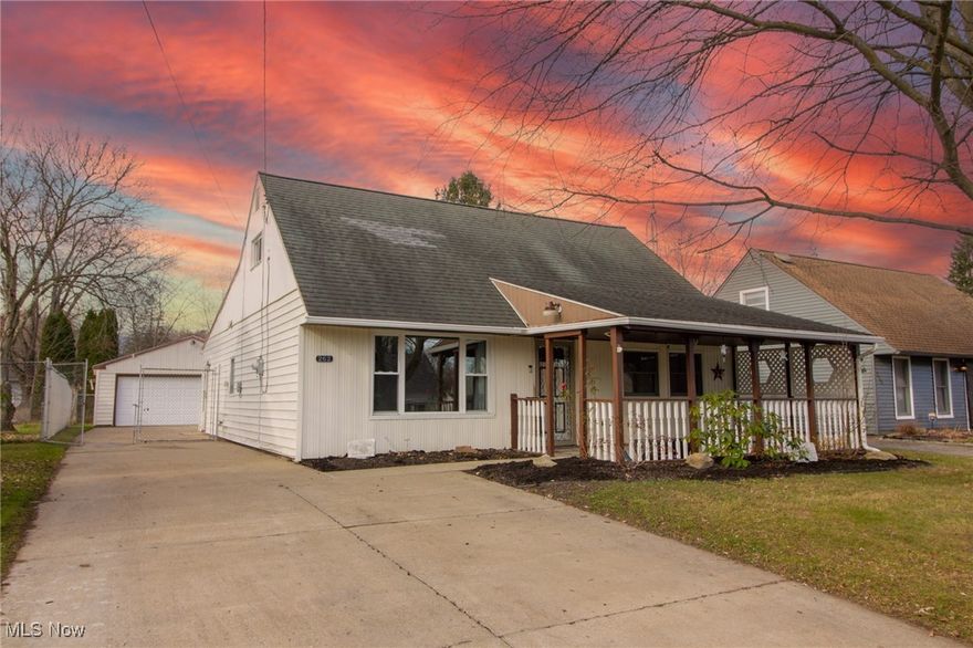 Welcome to 262 Idlewood Drive, a charming and beautifully updated Cape Cod home in the heart of Austintown. Offering 1,632 sq ft of comfortable living space, this 4-bedroom, 1-bath home blends timeless character with modern convenience, making it truly move-in ready. From the moment you arrive, the quaint front porch sets a warm and welcoming tone, perfect for enjoying quiet mornings or greeting guests. Step inside to find a spacious living room filled with natural light, ideal for relaxing or gathering with loved ones. The centerpiece of the home is the gorgeously remodeled kitchen, featuring contemporary finishes, ample cabinetry, & stylish countertops that make cooking and entertaining a joy. The updated bathroom continues the home’s fresh, modern feel with tasteful design choices and quality craftsmanship. One of the standout features of this property is the impressive 308 sq ft family room addition—a rare bonus that offers endless possibilities. Whether you envision hosting family celebrations, creating a cozy movie space, or designing an expansive playroom, this oversized area brings versatility & comfort to everyday living. Convenience is at its best with a main-floor laundry room & a separate mud room, providing practical storage and functionality for busy households. The home’s layout offers flexibility with two bedrooms on the main level & two additional bedrooms upstairs, accommodating a variety of needs such as guest space, a home office, or hobby rooms. Outside, enjoy a large and open backyard that is fully fenced for your pets, and perfect for outdoor activities, gardening, or relaxing around a fire pit. The oversized two-car detached garage provides abundant space for vehicles, tools, and storage. Located just minutes from shopping, restaurants, parks, & freeway access, this home offers the perfect blend of neighborhood charm and everyday convenience. Thoughtfully updated & full of character, 262 Idlewood Drive is ready to welcome its next owner home.