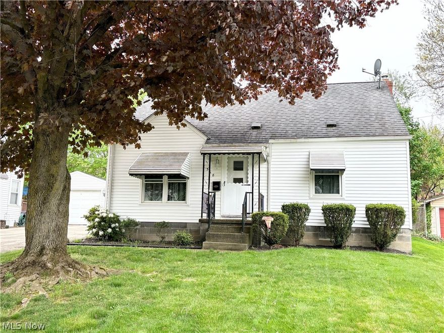 Introducing this super cute Cape! The 1st floor has an eat-in kitchen, living room, bathroom, and two 1st floor bedrooms. The 2nd floor has a large 31'x12' Master Bedroom. The basement is partially finished with a rec room, laundry room, and plenty of additional storage. A bonus room in the basement can easily be transformed into a home or office playroom. Quiet dead end street! Located just one block from the beautiful Goodyear Heights Metro Park! Moments from Rt. 76 and Rt. 77. Book your private showing today!