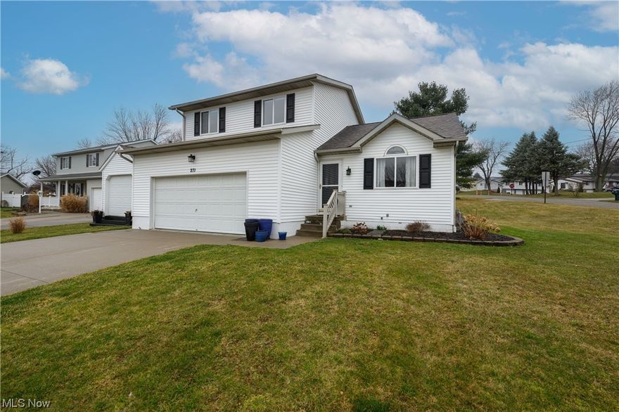 Great 3 bedroom, 2.5 bath home with a nice floor plan that smartly utilizes the living space and includes many tasteful updates! Many updates have been completed from 2019 to currently. 
The living room offers a vaulted ceiling w/a wooden beam and ceiling fan. The living room is open to the dining area and both have beautiful engineered hardwood flooring. The family room includes a cozy gas fireplace, and engineered hardwood flooring.   Access the backyard and carefree composite 15X14 deck via the family room. The kitchen, laundry room, and all baths have luxury vinyl flooring. Plenty of cabinet space in the kitchen and all appliances convey, including the washer and dryer. 
Enjoy the convenience of the 1st floor half bath and laundry room (w/ luxury vinyl flooring).  A nice 2-car attached garage with extra storage and an additional 10X16 shed will please those seeking extra storage space. This property is situated on a lovely corner lot on a cul-de-sac street which is located across from Memorial Park which offers a walking track and playground. Very well-maintained, updated, and cared-for home with so much to offer! Offers to be reviewed Feb. 26th 5:00pm.