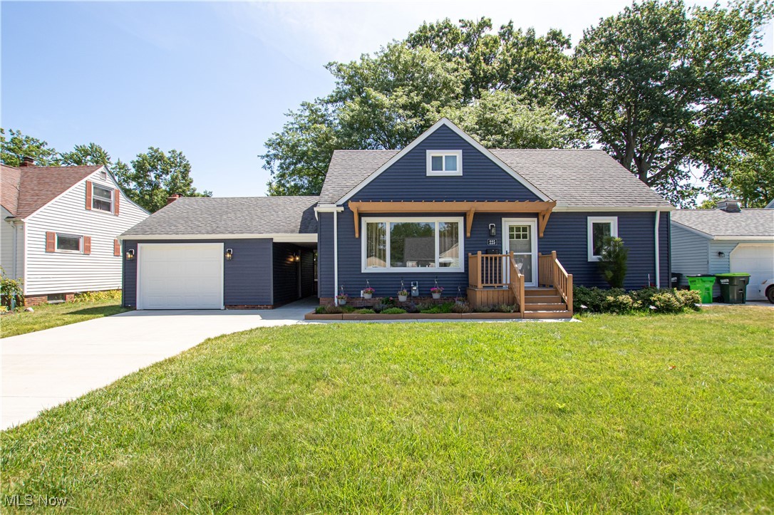 This beautifully updated 4-bedroom, 2-bath Cape Cod offers the perfect blend of charm and modern comfort. Fully renovated from top to bottom in 2022, this 2,102 sq ft home is tucked away on a quiet Avon Lake street and is completely move-in ready. Inside, you're welcomed by a sun-filled living room with large picture windows, fresh neutral tones, gorgeous hardwood floors in the living room and 2 bedrooms on the main floor and LVP flooring in the kitchen, dining room and primary bedroom. The heart of the home features a bright and open layout combining the eat-in kitchen and dining area—perfect for gathering and entertaining. The kitchen is outfitted with sleek white cabinetry, stainless steel appliances, stylish fixtures, and sliding doors off the dining room leading to a newer patio. Three of the four bedrooms, including the spacious primary suite with a fully renovated en suite bath, are located on the main floor. Upstairs, a versatile fourth bedroom offers flexible space for a guest room, home office, or playroom with an additional bonus space outside of the bedroom great for a reading nook, homework space, etc that has a window and lots of built in storage. The exterior was completely redone in 2022 with new siding, driveway, garage door, gutters, landscaping, and more. Additional major updates include new HVAC, plumbing, electrical, waterproofing, and all interior finishes. With a 1-car attached garage and over 2,100 sq ft of thoughtfully designed living space, this Avon Lake gem is ready to welcome its next owner!
