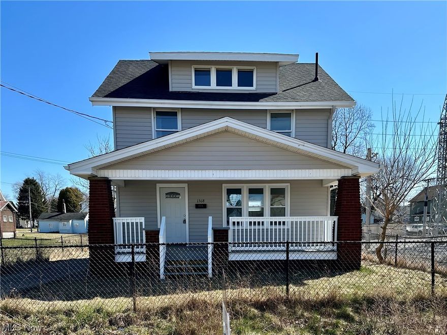 Wow! Check out this completely remodeled 3-bedroom home, located just minutes from the downtown area with easy highway access. Every inch of this place has been updated, including a brand new roof, new heating and A/C, fresh paint, new flooring, and lighting. The main level features a large living room with a decorative fireplace and an adjacent half bath with all new fixtures. Charming arched doorways lead to a spacious dining room and a beautiful kitchen with brand new cabinets, countertops, sink, hardware, and stainless steel appliances! The laundry room is conveniently located on the first floor, right beside the kitchen, with direct access to the rear entryway. Head upstairs to find 3 generously-sized bedrooms with all new carpet, and a roomy full bathroom that’s been completely renovated with new fixtures, paint and flooring. The full basement and attic offer tons of storage space. And if that’s not enough, check out the large detached garage with brand new siding. Outside you’ll