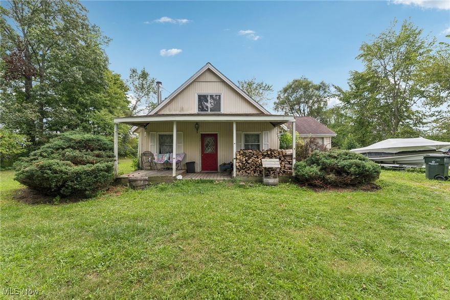 Great investment opportunity!! This 2 bedroom 1 bath home is waiting for your professional touches. The main floor opens up to the living room, dining room & kitchen with vaulted ceilings to the back you'll find one full bathroom and first floor bedroom. The second loft bedroom up the steps that overlook the living area . A wood burning fireplace for added cozy heat all situated on just over 1/2 an acre.