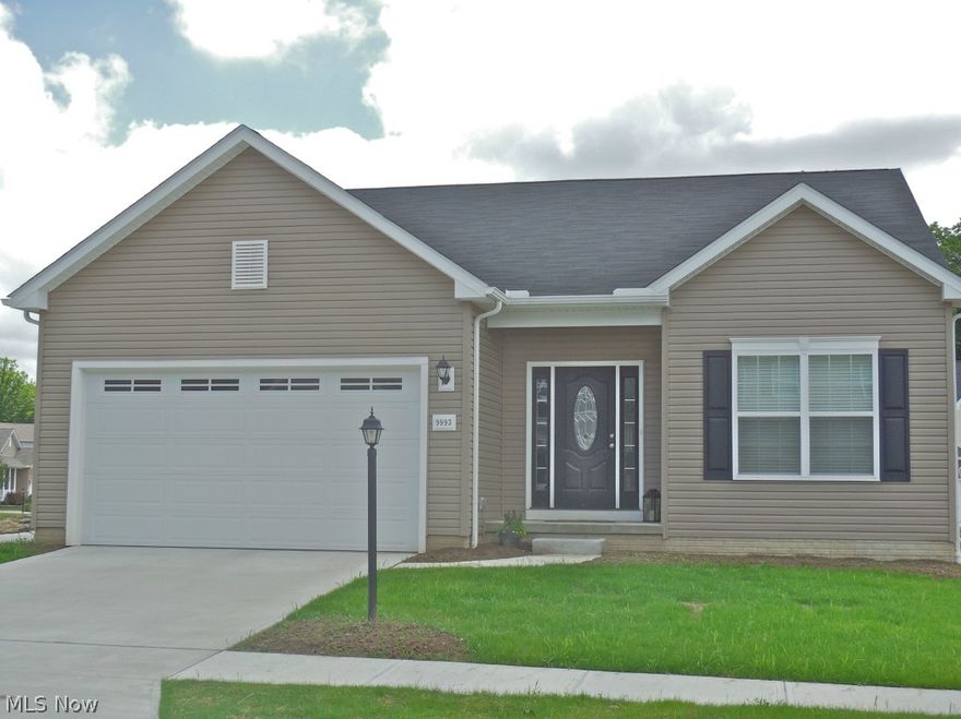 AURORA SCHOOLS!!!!--ALMOST NEW!!!! RANCH!!!!! AURORA SCHOOLS ALMOST NEW AND A RANCH. A very rare find!!!! Why build when you can move right in to this lovely ranch home in Herrington Place.  Enjoy living in this beautiful open concept home with a great room that has a vaulted ceiling and fireplace, upgraded cabinets and breakfast bar, over-sized walk in Master closet, and versatile 3rd bedroom/main floor office with double doors. The rec room in the finished portion of the basement with large windows and plumbing for a half bath is the icing on the cake.  Large mud room could be easily converted to first floor laundry room. Neighborhood is located in the heart of the lovely, quiet community of Reminderville !