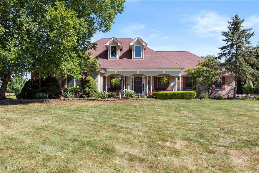 UPDATE:  Price reduced to sell!  Home Warranty thru CINCH included for peace of mind.  Central Air is approximately 12 years old; H2O less than 10 years old; Roof Transferable Warranty thru Roof Maxx.
Welcome to your dream retreat at the end of a peaceful cul-de-sac, nestled on nearly 1.5 acres of pure serenity. Surrounded by open farmland on one side and a backdrop of trees and open land, this property offers unmatched privacy and stunning views — especially the breathtaking sunsets from your back patio.

This sprawling ranch home features a distinctive layout with 4 bedrooms all on the main floor. Three are situated near the front of the home, while the spacious master suite sits privately beyond the central hallway.

Step into the impressive great room with soaring ceilings and expansive views of the backyard. A formal dining room just off the entryway flows into the bright eat-in kitchen, perfect for hosting gatherings or enjoying quiet meals at home.

Downstairs, the basement has been finished with top-tier craftsmanship and offers an incredible amount of flexible living space. There’s a fifth bedroom, a bonus room that could easily serve as a sixth bedroom, plus a media room, home gym, and a charming Coca-Cola-inspired diner area — all with direct walk-out access to the backyard.

Outside, enjoy the beauty of nature with a spacious deck, fire pit, barn, shed, and large garden — ideal for outdoor entertaining, hobbies, or simply soaking in the sunset.

You truly have to see it to believe it. Schedule your tour today — this unique property won’t last long!