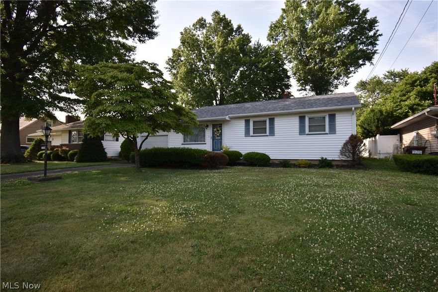 Welcome home! Beautiful ranch style home offers 3 bedrooms and 2 full baths. As you walk through the front door you are welcomed by a large living room featuring a large picture window allowing in the perfect amount of natural light. The kitchen features new dishwasher and microwave, stove and eat in dining area. Down the hall you will be welcomed by three bedrooms and one full bath. Just off the kitchen is a cozy welcoming family room featuring a gas burning fireplace and built in bookshelves. The basement is partially finished and features a full bath, and workshop. Roof, gutters, downspouts were replaced in March 2022, Dishwasher Spring 2022. Basement has been waterproofed by Ohio State Waterproofing and warranty is transferable to new owners. Washer and dryer stay.