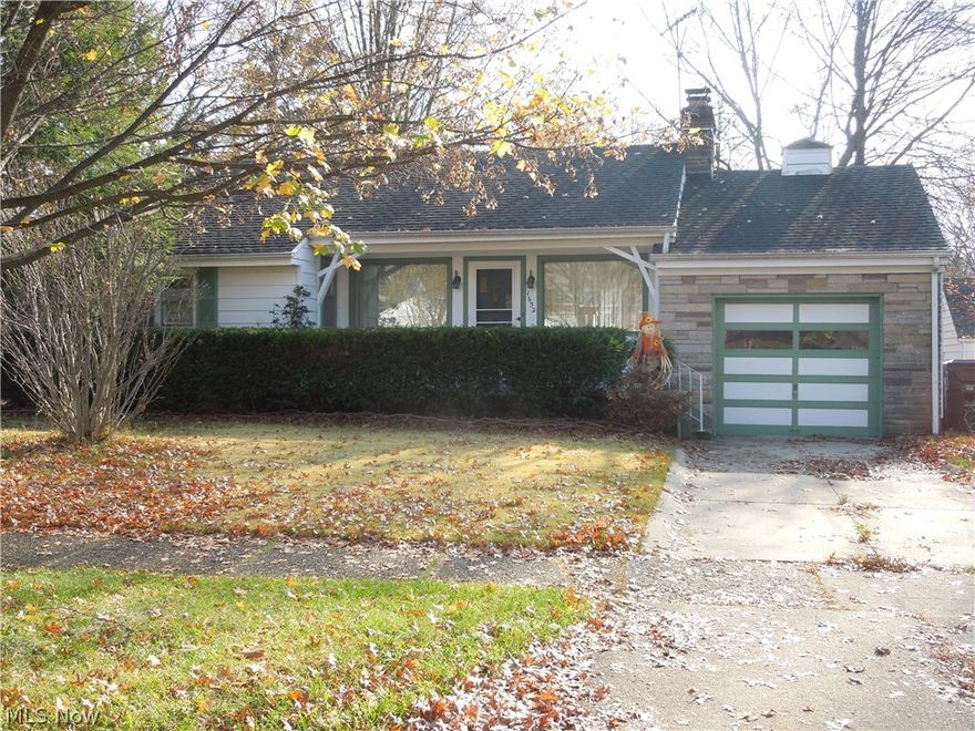 You won't want to miss this adorable ranch in the heart of Cuyahoga Falls!  The spacious living room features hardwood flooring and a gas fireplace perfect for enjoying a quiet fall evening.  There's a small area off of the living room that could be used for a small dining table or as a library nook. The kitchen also has space for a table and chairs PLUS all appliances STAY with the property.  Enjoy the sights and sounds of the large backyard while relaxing on the enclosed porch. The basement has plenty of room for storage, a workshop area and a built in cedar closet. Oh, and did we mention there is NO WALLPAPER!!  Neutral decor throughout--nothing to do but move in and enjoy! PLUS the seller is including a home warranty for added peace of mind!!  Schedule your showing today!