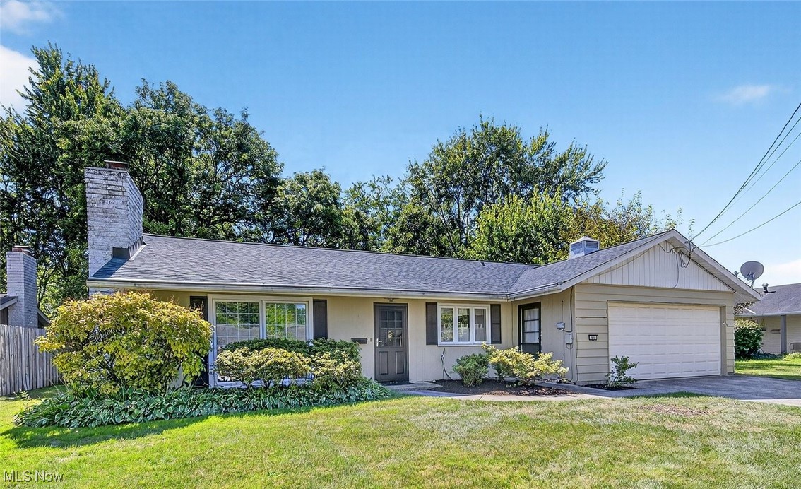 Welcome home to this beautiful one-floor ranch situated in the desirable Woodlawn Estates neighborhood of Berea! The large and inviting great room and dining room are perfect for entertaining, while the darling kitchen comes fully equipped with appliances. This home features three spacious bedrooms with ample closet space, two full bathrooms, and convenient first-floor laundry. Floor-to-ceiling closets provide outstanding storage throughout.
A cozy TV or library room off the kitchen connects directly to the garage. The four-season patio, complete with its own furnace, large sliding doors, and Nature Stone flooring, opens to a truly private backyard retreat. Additional highlights include an attached 2-car garage, most windows replaced, fresh landscaping and flower beds, updated electric, ductwork recently cleaned, and a meticulously maintained yard.
Close to Baldwin Wallace University, the new Berea-Midpark High School, and the Cleveland Browns training facility. Conveniently located near Cleveland Hopkins Airport and major highways.