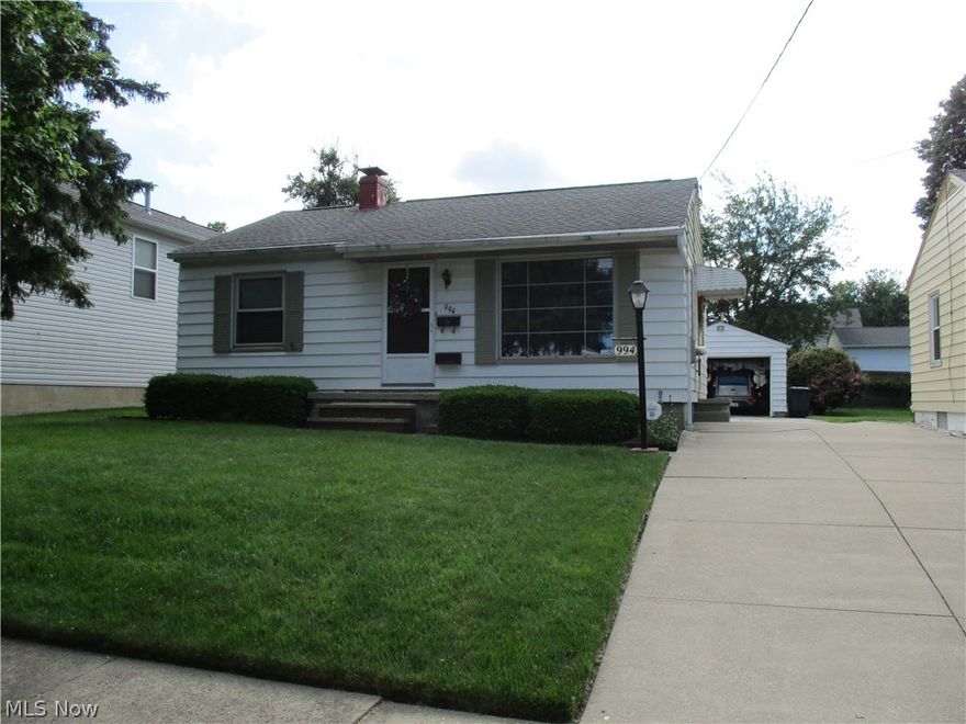 Nice 2 Bedroom Ranch. Newer windows, New Hot Water tank 2018. Car port/ covered Patio on side of Garage. Newer Garage Door and Opener.