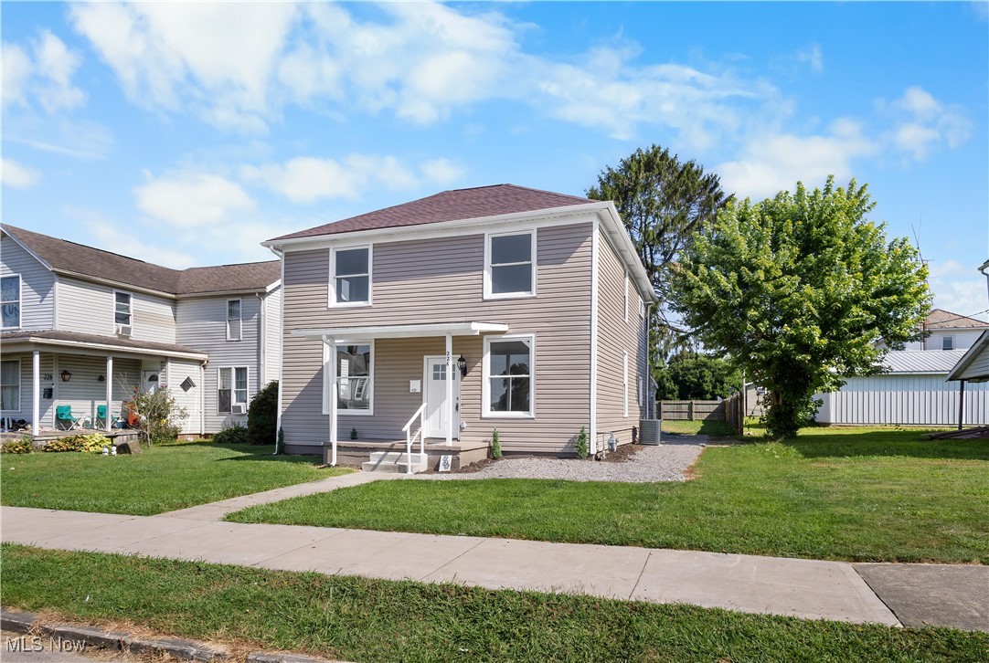 Beautifully renovated and full of thoughtful updates, this 4-bedroom, 2-bath home in Byesville combines modern finishes with small-town charm. Located just a block from downtown and close to the public library, you're only a few miles from shopping, dining, and everyday conveniences—while still enjoying the peace of village living.
Inside, the home has been fully remodeled from top to bottom. The main level features a spacious eat-in kitchen with new stainless steel appliances, fresh paint, and plenty of natural and recessed lighting to keep things bright day or night. One bedroom is located on the main floor, while the remaining three are upstairs—ideal for flexible living arrangements. Both full bathrooms are brand new, with custom lighted mirrors and one with a built-in makeup station for a stylish touch. New flooring runs throughout the home, creating a clean, cohesive feel.
The details continue with a sliding barn door for added flair, new HVAC, water heater, and updated exterior features including a new roof, gutters, fascia, soffit, and exterior doors. Newer replacement windows are still under manufacture warranty, offering added peace of mind.
Out back, a level yard is partially enclosed with a privacy fence, and the space behind the fence along the alley is perfect for future parking or adding a 2–3 car garage. With everything updated and move-in ready, this home is perfect for anyone looking for space, style, and easy access to town.
Don’t miss this opportunity—schedule your private showing today and see all this Byesville beauty has to offer.