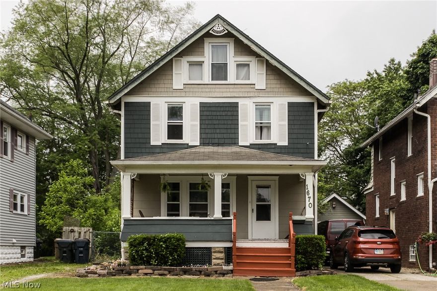 Dont miss this charming Colonial in the heart of Cuyahoga Falls!  Walk up to your large and welcoming front porch, perfect for enjoying summer weather!  Enter into the bright and sunny living room that opens into a large dining room, with plenty of room for hosting guests!  The freshly painted kitchen leads out to the a great back deck and your private and fully fenced back yard.  Upstairs you will find 3 nicely sized bedrooms with good closet space and a remodeled bath, plus a walk up attic for all your storage needs! Full basement with washer, dryer and a half bath!   Located conveniently just half a block away from the restaurants and shops on Chestnut Blvd and just down the road from the shops, restaurants and entertainment in Downtown CF! Many recent improvements including new electric (2019), plumbing (2019), furnace and central air (2016) and newer windows!  All these improvements at a very affordable price, nothing to do but move in!! Dont miss this one!