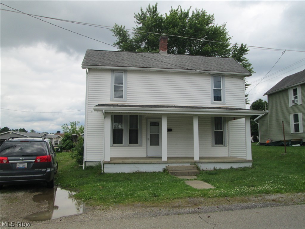 Home was remodeled in 2018. On the main level you have living room, eat-in kitchen, master bedroom and full bath. Laundry area in bathroom. Second floor has two large bedrooms with walk in closets. Covered front porch, and wood deck in back yard. Also 2 car garage. This home is ready to move into.