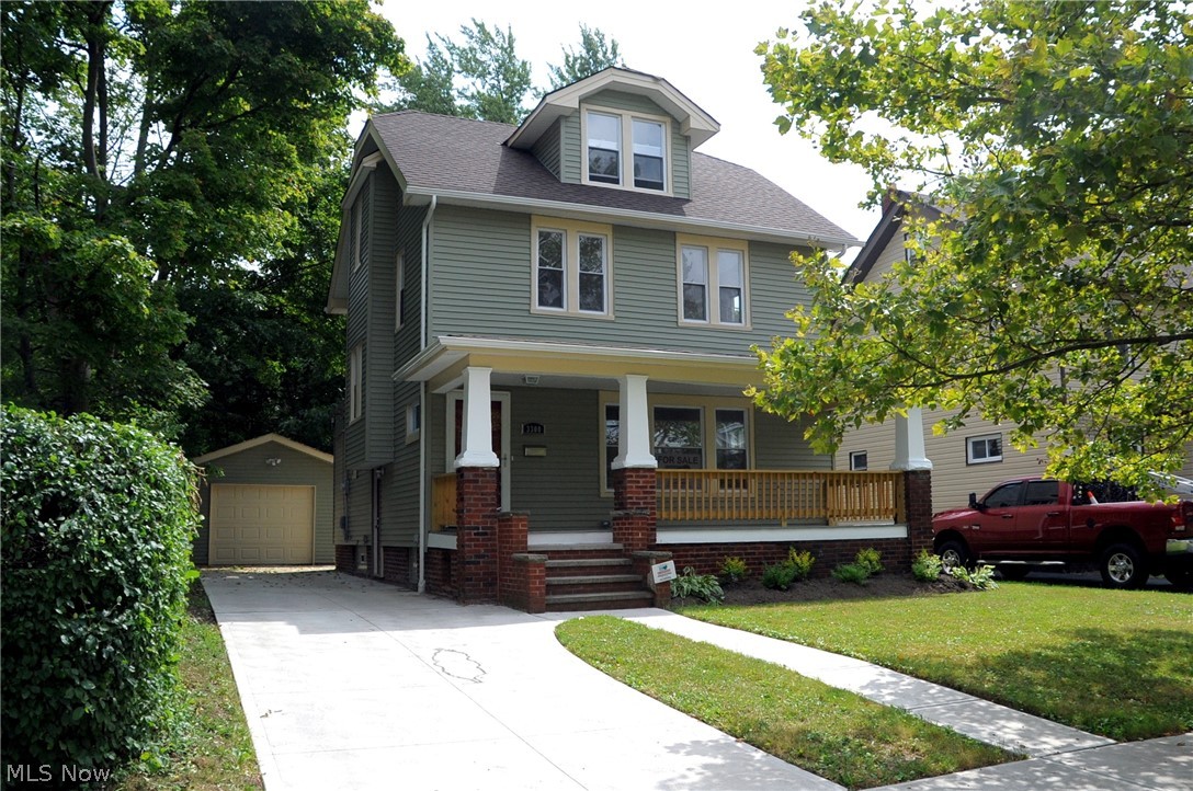 Enjoy this stately Colonial on a quiet street in Cleveland Heights. Minutes away from shopping and dining. House offers 5 bedrooms. Yes, 5! Fully updated kitchen with new appliances, granite counter tops & new cabinets. Original built in bookcases & shelving. Large covered front porch invites you in and allows for entertaining space. Newly constructed back porches & new driveway. 1 year home warranty purchased at closing by seller.