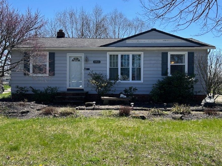 Solid Ranch Style home with vinyl siding and replacement windows, located in a desirable Parma neighborhood. Great starter home. Hardwood floors throughout(need refinishing). Granite countertops and Stainless Steel appliances which remain along with washer & dryer. Nice sized backyard, fully fenced with heavy duty black chain link and 10'x 9' covered patio. Air Conditioner and sump pump replaced in 2022, Sump pump failed, replaced and remediated. Drywall and flooring not replaced. Furnace replaced 2016 and serviced 2026. Home needs some TLC and updating. This home is priced to sell fast and won't last long. Call today to schedule your personal viewing.