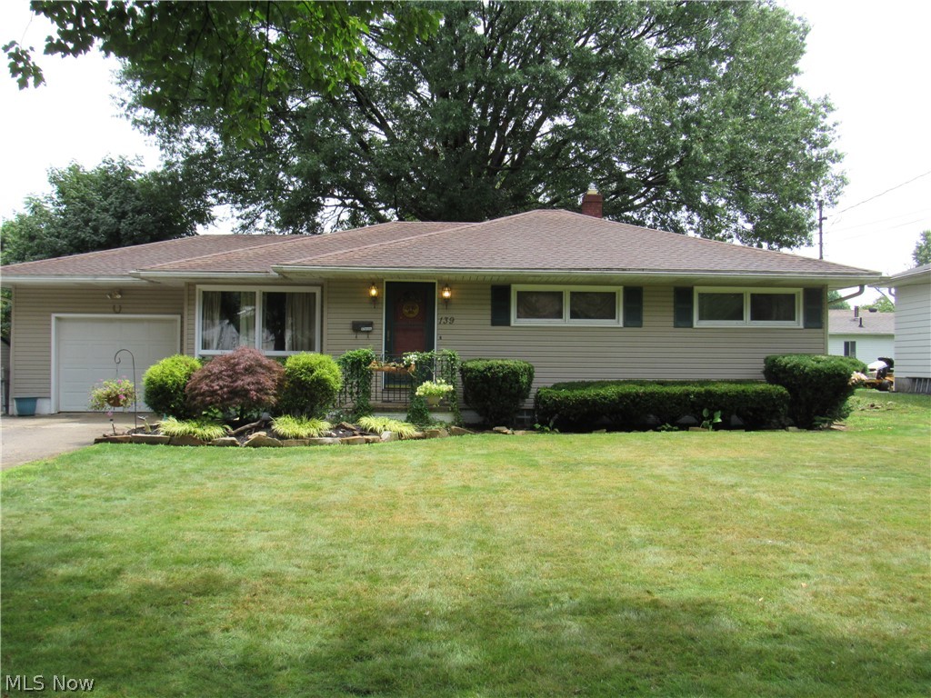 Fantastic Ellet Ranch in a great location! Updates include: 2019- French drain installed, 2017-Furnace, AC, Hot water tank; 2011-Full bath remodel, roof and gutters; 2010- half bath added in basement. Beautiful hardwood floors throughout. Spacious living room, dining room, and kitchen. 3 nice sized bedrooms, remodeled bath w/ceramic tile and jetted tub. The basement has a huge rec room w/bar, half bath, laundry and room for storage. Backyard is fully fenced with a gorgeous patio and shed. 1 car garage and driveway with ample parking. Within walking distance of the new Ellet High School. Great neighborhood with sidewalks and close to highways.