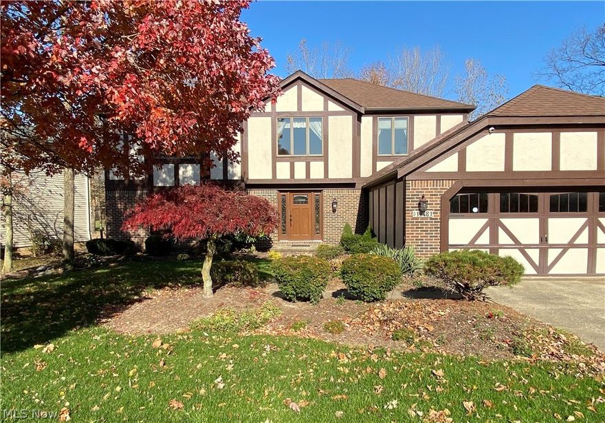 Location! Location! Location! Perfectly situated, spacious, 4 bedroom home in desirable Deerfield Lake! Enjoy the benefits of the Strongsville School District with great neighborhood amenities added in! Living room, sunken family room, finished basement and a bonus first floor office that could be used as a private space for online learning! Off the kitchen find a formal dining room and eat in kitchen, which leads out onto the multi-tiered deck. Nice shaded yard overlooking the Green Belt that's part of the Deerfield Lake Community. Kids have direct access to amenities , and get this...right from your back deck you can actually see the playground, tennis courts and basketball court!! Community amenities include a pool, walking trails and even a stocked pond.... right through the back yard! Wood burning fireplace, vaulted ceilings in master, and great tree lined views give a cozy feeling. Master bedroom features en suite master bath with jetted tub & walk in closet. This very unique hom