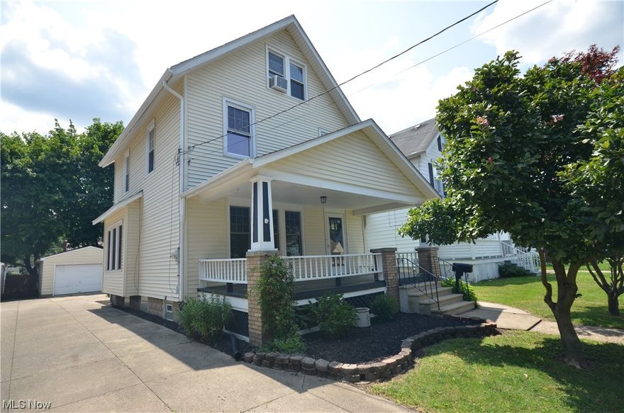 Don't miss this Large Cuyahoga Falls Colonial featuring over 1500 Sq Ft and 4 Bedrooms!!  Approaching the home you are greeted by a Fantastic Front Porch that leads you to the Family Room.  The First Floor is spacious and provides you also with a Large Dining Room that flows into the Kitchen.  Heading up to the 2nd Floor you will find 3 Bedrooms and the Full Bathroom.   The 3rd Floor is the entire length of the house and could be a 4th Bedroom or even divide up the space to make two separate rooms.  The Exterior starts off with great Curb Appeal, an Over Sized 1 Car Garage, Back Porch and a Nice, Level, Fenced Backyard.  Many updates have been completed including: Newer Roof, Siding, HVAC, HWT, Windows (except 3rd Floor), Glass Block in Basement, Updated Electric & Plumbing, Fresh Paint Throughout!!  Schedule your showing right away for this great opportunity.