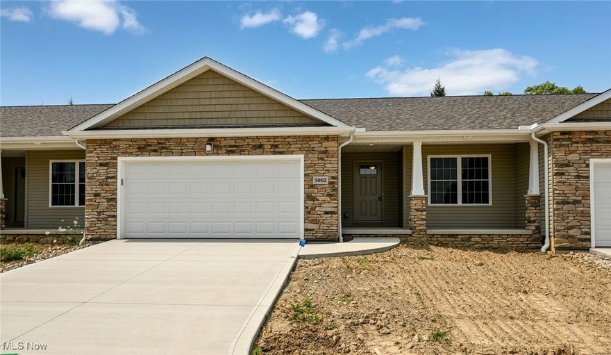 Immediate occupancy with three brand new completed models to choose from starting at $365,000. Quality homes by Gasser Builders. Open floor plan features a generous kitchen island and convenient access to the relaxing private deck.  Master bedroom includes an on suite bath with a private water closet and shower area plus generous sized walk-in closet. Quality engineered luxury vinyl and Mohawk carpet throughout. The full basement is ready to be finished, already stubbed for a bath and includes an egress window for extra light and safety.  Convenient cluster home living just minutes from interstates, shopping and restaurants, connected to the Medina County Park District walking trails. The Association fee is a low $160 per month includes lawncare, landscaping, snow & trash removal.