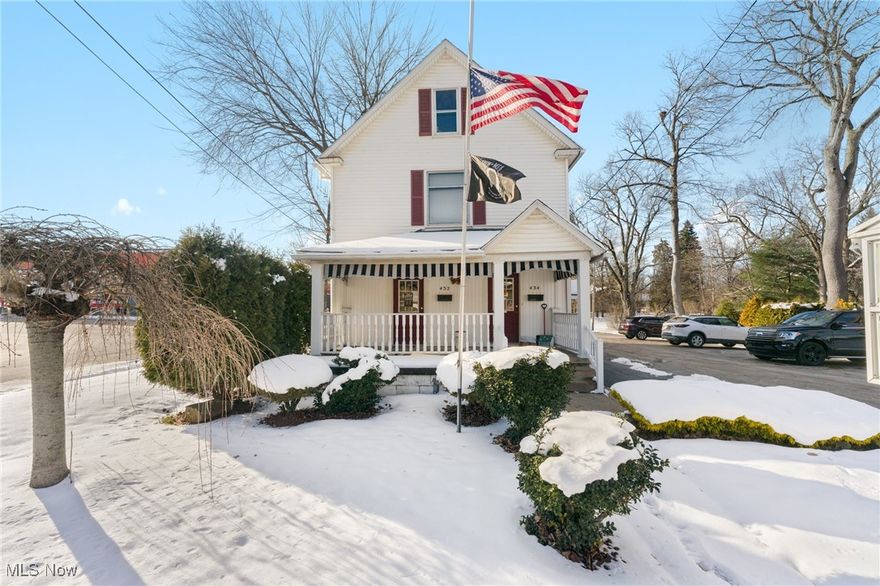 This historic home has been beautifully repurposed for multi-use commercial purposes. The property features a unique blend of office space, a barbershop, and a residential apartment, all within walking distance to local shops and restaurants. The office space is currently occupied by an insurance company, which has a spacious lobby, a waiting room area and a private office along with its own restroom. The barbershop, with its separate entrance, is fully equipped to accommodate two barbers or hairstylists, with potential for a third. The shop also has a closet for retail products and a private restroom for clients. Upstairs, the one-bedroom apartment offers a kitchen, living room, bedroom, and full bathroom, providing a cozy living space. It's worth noting that the current owner has not required signed leases for the apartment or the insurance company, offering flexibility for potential new owners or tenants. Overall, this property presents an attractive opportunity for investors or entrepreneurs looking to capitalize on its mixed-use potential, with possibilities for rental income, business operations, or a combination of both. The upstairs apartment has a long term tenant. Great opportunity for anyone looking to expand their trade in the barber business or to add to their rental portfolio. Square footage of each space is approximate. Age of roof Approx. 2011. Furnace 2004