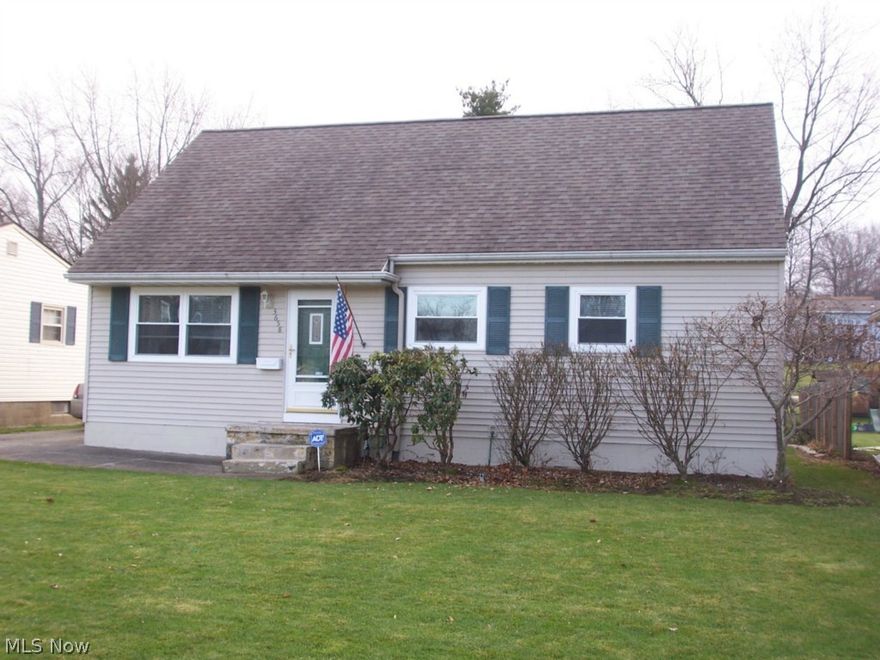 Price Reduced $12,000!!!  A one of a kind find that is on a dead end street running into Lion's Park.  The 3 bedroom, 1.5 bath cape has an unfinished 2nd floor.  Some Drywall and flooring will make a large master bedroom/play room/bonus room.  The basement is partially finished, with ceiling and walls.  Add some carpet for a finished rec room with bar.  The many updates include: high efficiency windows, roof, siding, carpet, and more.  There is also hard wood floors under the carpet.  There is a two car garage, ample storage, updated appliances, and much much more.