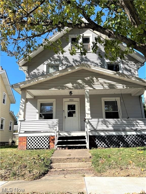 Welcome to this great starter home or investment property. Priced to sell. Walk up onto a full porch, open the door to a spacious living room with original woodwork. Off to the right is the dining room with plenty of natural light. Both the kitchen and dining room have new laminate flooring. From the living room head up the stairs and find a large bathroom to your left. To the right is the first of three bedrooms. At the end of the hall is a door leading to added space of a walk-up attic. Laundry hook-up is in the basement along with space for a workout area or man cave. New roof 2023, hot water heater 2021. Won't last long. All offers contingent on seller finding suitable home.