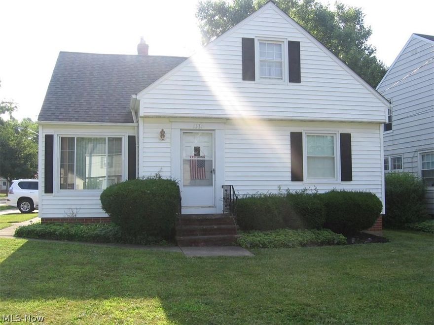 A nice, vinyl sided 4 bedrooms, 1 bath Bungalow home on a corner lot, awaits you in Lyndhurst.  All appliances remains, the new washer and dryer are negotiable.  The bathroom has recently been remodeled with full walk-in shower and full bathtub.  There is a first floor utility room.  Flooring is a combination of carpet and hardwoods.  Enjoy extra relaxation space in the finished basement.  There are glass block window.  The furnace and electrical have been replaced in 2018 and the roof and hot water tank are newer.  This nice corner lot has a fenced yard.  There is a park and pool within walking distance of the home.
