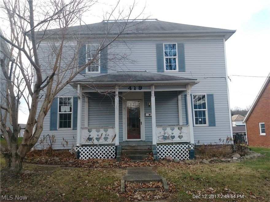 4 bedroom 2 bath home in Crooksville. Nice 2 car detached garage. Selling "as is, where is and with all faults".