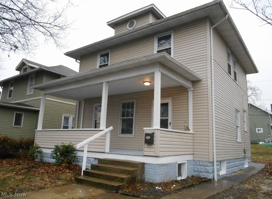 Spacious vinyl sided home with first floor laundry and half bath.  Full bath on second floor with 3 bedrooms and built in linen cupboard in hallway.
Newer roof, natural woodwork, new flooring in the living room and dining room, updated kitchen and second floor windows. Garage OK for storage.Call today to see.