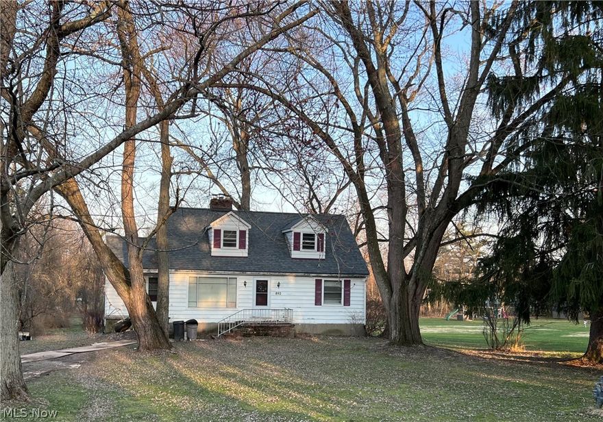 Fantastic investment opportunity.  4 bedroom cape on a spacious lot. Living room with stone fireplace. Some hardwood floors. Full walkout basement with another stone fireplace. New roof 2020, new soil stack 2020, new hot water tank 2021, new thermostat 2022.  Could be a great family home with a few updates and a lot of elbow grease.