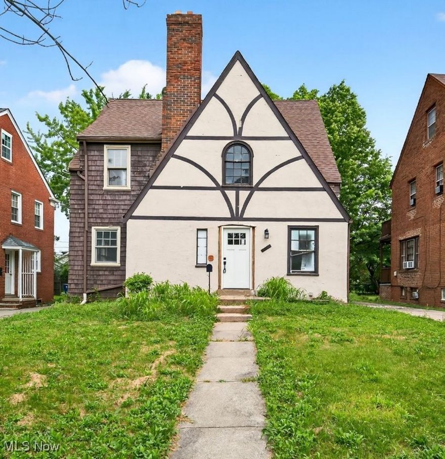 An amazing opportunity awaits you to take over mid renovation on this charming Tudor-style home. With four bedrooms, including one on the finished third floor, and one and a half bathrooms, much of the renovation is already complete. The contractor is available to finish the remaining work, with a full quote provided in the supplements. Plans include the option to add a bedroom and bathroom in the basement, transforming this into a five bedroom home. This home features a brand new kitchen and bathrooms, all-new flooring throughout, fresh interior paint, new light fixtures, newly built stairs to the basement, and so much more. Sold as is, buyer to assume point of sale violations.