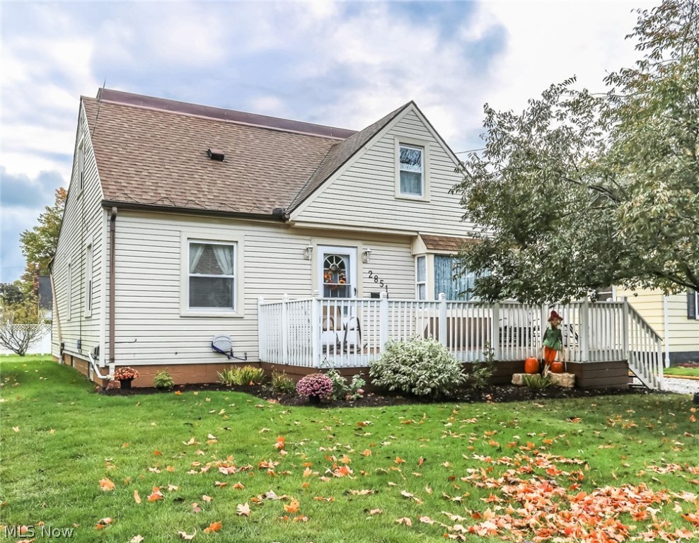 Not your average Cape Cod! This home was remodeled in 2007. It has a first floor extended bedroom and updated full bath on the main level. The living room is spacious with a bay window. The kitchen and appliances are updated as well. There is a convenient dining area off of the kitchen. There is also a family room addition on the main level perfect for entertaining. The upper level of this home has a center hallway with 3 bedrooms and a walk in storage area. There is a jack and jill full bathroom. The floor plan has been updated to resemble a colonial home. You will enjoy the front deck on this home during nice weather as well as the private back deck. There is 2 car garage. The basement has been professionally waterproofed. The roof was done in 2008. There is also a home warranty provided.