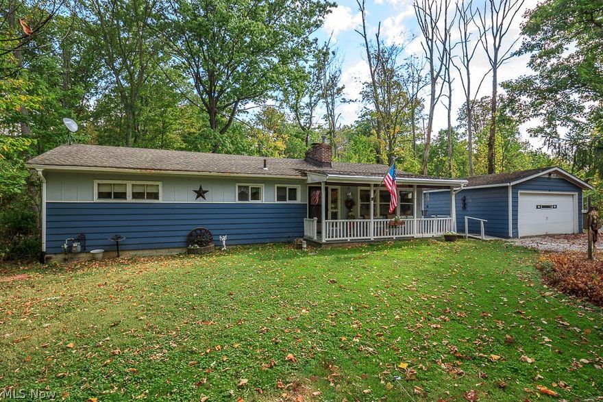 One story living in beautiful Brecksville!  This three bedroom, one and a half bath ranch is a must see!  The quaint front porch with accessible ramp welcomes all to your home.  The kitchen has a breakfast bar and has been updated with new flooring.  Enjoy family dinners in the formal dining room with lots of light, a built in buffet with extra storage underneath, a wood burning stove and access to the beautiful back yard.  Warm up on those cool evenings by the wood burning fireplace set within a floor to ceiling brick wall in the large living room. Three good size bedrooms with plenty of closet space.  Watch the seasons change from the comfort of your park-like front and back yard. Two car detached garage and two stall horse barn. Begin making your memories today!  Updates: Kitchen and hallway floor (2017), Fresh paint in bathroom (2017)