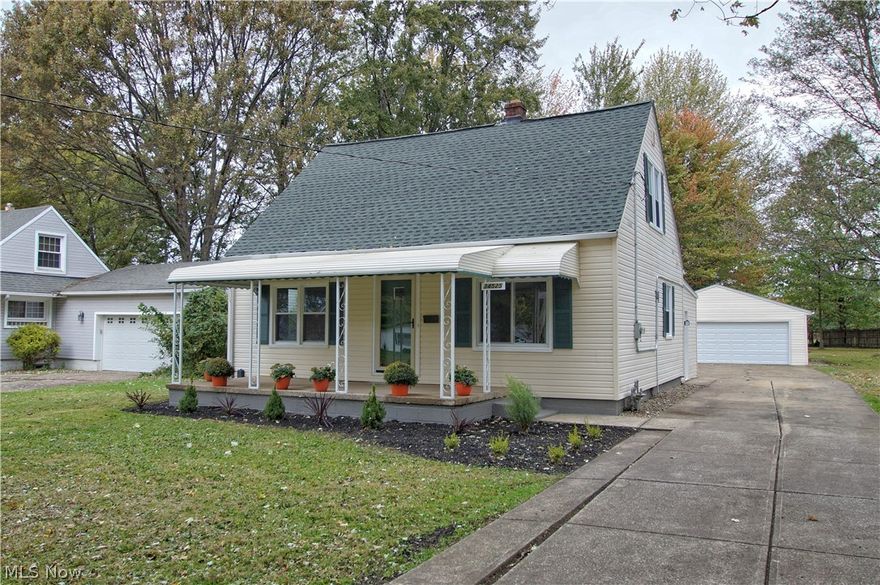 Everything is done for you! The home has been completely professionally renovated. New flooring throughout, fresh neutral paint, new kitchen with new flooring, solid wood shaker style cabinets, countertops, fixtures, ceramic backsplash and new stainless steel appliance package. Bathroom with new vanity, fixtures, ceramic accent, new tub surround and new flooring. Nice sized living room with new flooring and large windows overlooking the deep lot. All 3 bedrooms have new carpeting and have been freshly painted. The upstairs bedroom has a big walk in closet and walk in attic for extra storage. Additional living space in the family room with new flooring and wood burning fireplace. Oversized laundry/mudroom. Large yard and nice covered patio to enjoy. 2 car detached garage and long driveway that is perfect for parking lots of company. New roof, newer windows, electrical and plumbing has been updated, hot water tank 10 years, air conditioning 10 years, brand new garage door and opener and