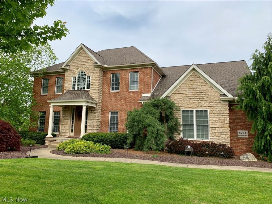 OWNER WANTS AN OFFER!! This stately home situated in Canfield's prestigious Covington Creek boasts over 4000 sq ft & has 4 bedrooms & 4 FULL bathrooms! Upstairs you'll discover an enormous Master Suite w/an additional 16' x 11' room which could be utilized as an Office or Nursery. Bonus Room on the 1st floor can be used as a bedroom w/double closets just outside the door (& right next to the 1st floor Main Bathroom). For added convenience, there's also a 1st floor Laundry Room off the Kitchen. Abundant natural lighting throughout w/vaulted, trey and coferred ceilings. Your eat-in Kitchen contains a nice sized kitchen island w/seating for 4, granite/marble countertops & stainless steel appliances. Casual elegance defines the interior of this home. With it's rounded pillars & stone fireplace, you can unwind while you sit by the cozy fire! This is a wonderful property for entertaining - just take a walk out back & dive into the heated in-ground salt water pool. The patio area is partially secluded w/mature trees & landscaping. A rod iron fence encapsulates the pool area - lot is extra deep & extends over 300 ft. With additional x-deep lots located behind this property, it gives the illusion you're looking out onto a golf course. With a walk-out & plumbing already installed in the 40' x 37' basement, you have a blank canvas to design as you wish (rec room, game room, party room). Your private paradise just minutes from everything! POOL WILL BE OPENED BY JUNE 12th at the latest!!