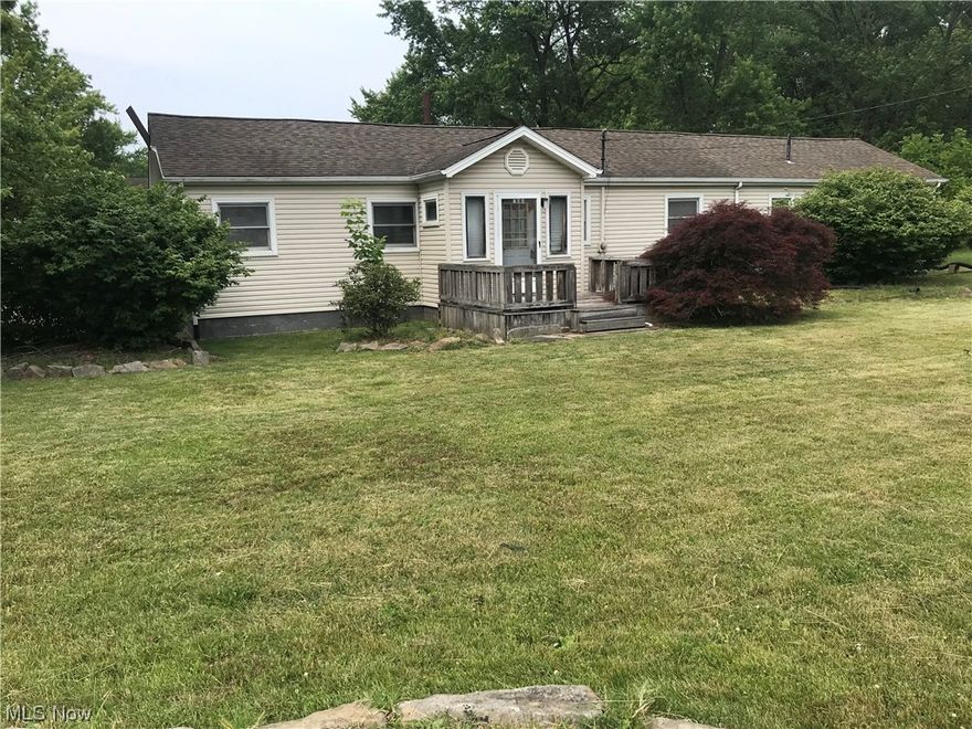 Liberty Twp/Great potential in this Ranch with 2-3 bedroom, the 3rd bedroom was used as an office  with approx. 1/2-acre lot. Kitchen, Dinette area, Living Room, large bathroom, full basement. Some cathedral ceilings. The home interior needs finishing work done and TLC.  There is a 30x38 detached barn with 2 overhead doors and old garage on lot that passes with sale.  Property being sold in "AS IS" condition.